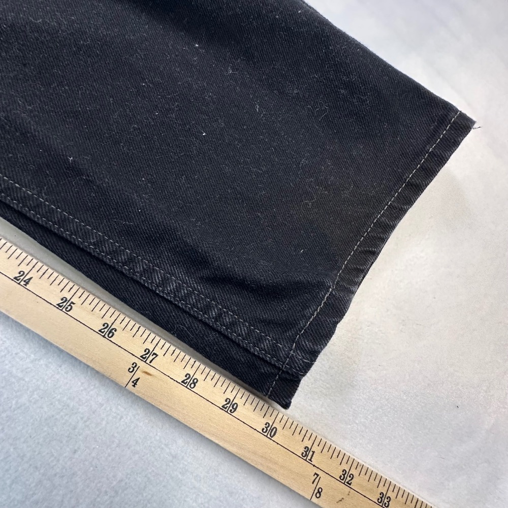 Levis 550 Relaxed Fit Black Denim Jeans Mens 34x30 Husky 14H Cotton 5-Pocket - Picture 5 of 12